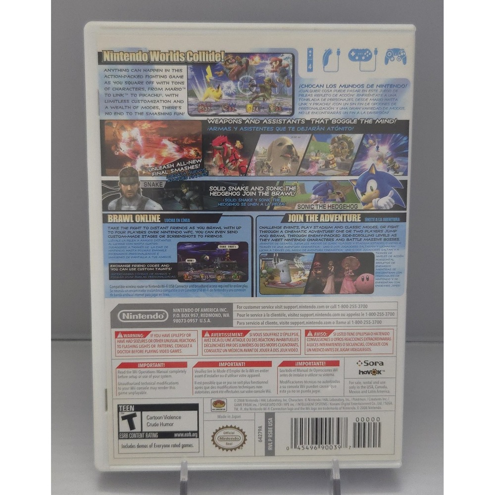 Super Smash Bros. Brawl - Nintendo Wii 2008 - Complete in Box (CIB) - Tested - Picture 10 of 14